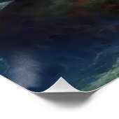 Blauer Elefant Poster (Ecke)