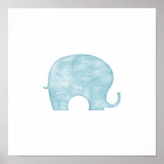Blauer Elefant Poster
