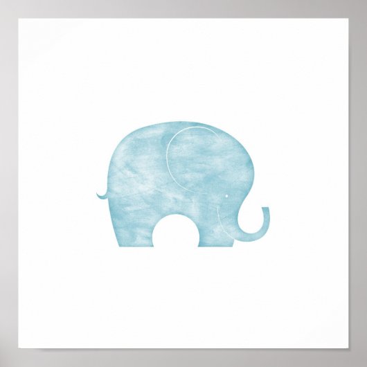 Blauer Elefant Poster (Vorne)