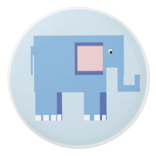 Blauer Elefant rechts Keramikknauf