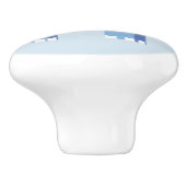 Blauer Elefant rechts Keramikknauf (Seitenansicht)