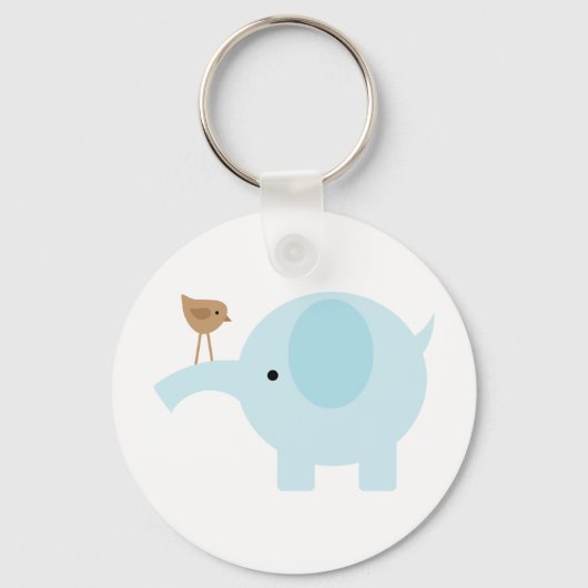 Blauer Elefant Schlüsselanhänger (Vorderseite)