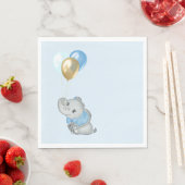 Blauer Elefant Serviette Baby Shower (Beispiel)