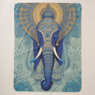 Blauer Elefant Sherpa-Decke Sherpadecke