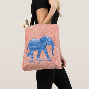 Blauer Elefant Tasche