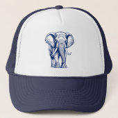 Blauer Elefant Truckerkappe (Vorderseite)