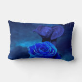 Blauer Elefant und Rose Lendenkissen (Rückseite)