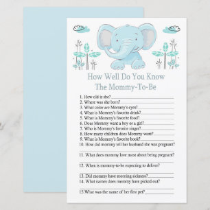 Blauer Elefant Wie gut kennen Sie Babydusche?