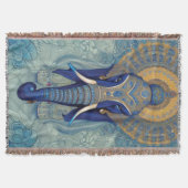 Blauer Elefant-Wurfdecke Decke (Vorderseite)