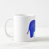 Blauer Elefant Zeichnend klassische Tasse (Links)