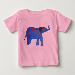 Blauer Elefant Zeichnend Tutu Bodysuit Baby T-shirt