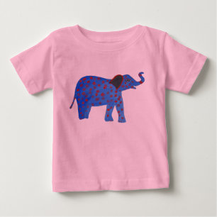 Blauer Elefant Zeichnend Tutu Bodysuit Baby T-shirt