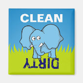 Blauer ElefantenCartoon Magnet (Vorne)