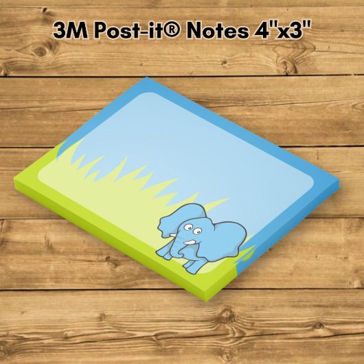 Blauer ElefantenCartoon Post-it Klebezettel