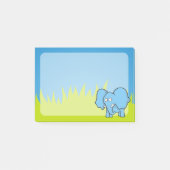 Blauer ElefantenCartoon Post-it Klebezettel (Vorderseite)
