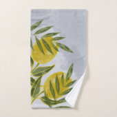 Blauer Elegant Botanischer Zitronenwald Badhandtuch Set (Handtuch)