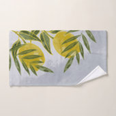 Blauer Elegant Botanischer Zitronenwald Badhandtuch Set (Handtuch)