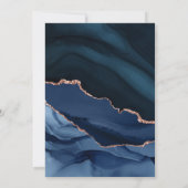 Blauer Elegant Erwachsene Überraschung Party Gebur Einladung (Rückseite)