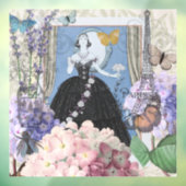 Blauer Eleganter Extravaganter Blumenstrauß Fensteraufkleber (Blatt 3)