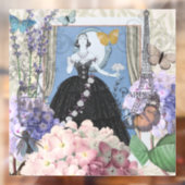 Blauer Eleganter Extravaganter Blumenstrauß Fensteraufkleber (Blatt 2)