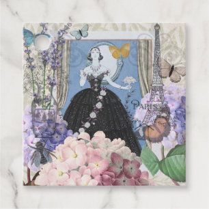 Blauer Eleganter Extravaganter Blumenstrauß Geschenkanhänger