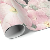 Blauer Eleganter Extravaganter Blumenstrauß Geschenkpapier (Rolleneckpunkt)