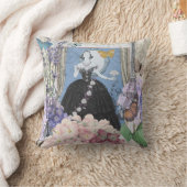 Blauer Eleganter Extravaganter Blumenstrauß Kissen (Decke)