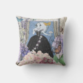 Blauer Eleganter Extravaganter Blumenstrauß Kissen (Vorderseite)