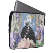 Blauer Eleganter Extravaganter Blumenstrauß Laptopschutzhülle (Vorne Rechts)