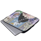 Blauer Eleganter Extravaganter Blumenstrauß Laptopschutzhülle (Vorne Knopf)