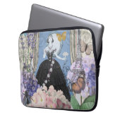 Blauer Eleganter Extravaganter Blumenstrauß Laptopschutzhülle (Vorderseite Links)