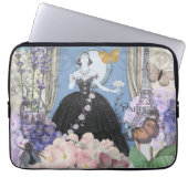 Blauer Eleganter Extravaganter Blumenstrauß Laptopschutzhülle (Vorderseite)