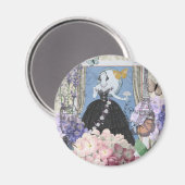 Blauer Eleganter Extravaganter Blumenstrauß Magnet (Vorderseite/Rückseite)