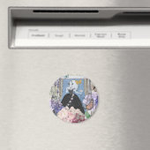 Blauer Eleganter Extravaganter Blumenstrauß Magnet (In Situ (Geschirrspüler))