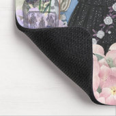 Blauer Eleganter Extravaganter Blumenstrauß Mousepad (Ecke)