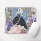 Blauer Eleganter Extravaganter Blumenstrauß Mousepad (Mit Mouse)