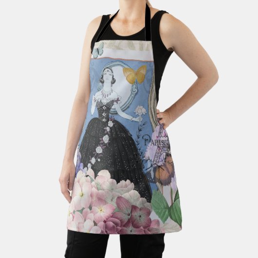 Blauer Eleganter Extravaganter Blumenstrauß Schürze (InSitu)