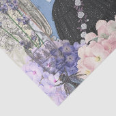 Blauer Eleganter Extravaganter Blumenstrauß Seidenpapier (Ausschnitt)