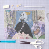 Blauer Eleganter Extravaganter Blumenstrauß Seidenpapier (Handwerk)