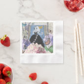 Blauer Eleganter Extravaganter Blumenstrauß Serviette (Beispiel)
