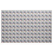 Blauer Eleganter Extravaganter Blumenstrauß Stoff (Yard (91,4 cm))