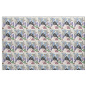 Blauer Eleganter Extravaganter Blumenstrauß Stoff (Fat Quarter (45,7 x 55,9 cm))