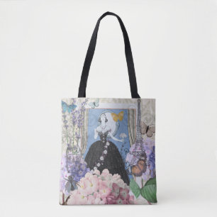 Blauer Eleganter Extravaganter Blumenstrauß Tasche