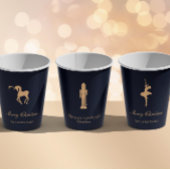 Blauer eleganter Nussknacker personalisierter Bech Pappbecher