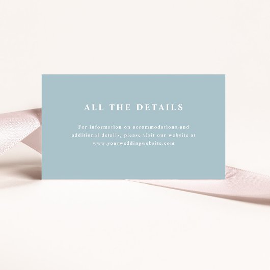 Blauer, eleganter Text des Pulvers | Angaben zur H Begleitkarte