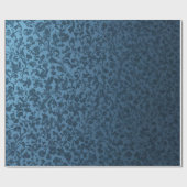 Blauer Eleganter Viktorianischer Blumengeschenk Wr Geschenkpapier (Flach)