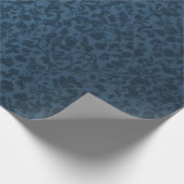 Blauer Eleganter Viktorianischer Blumengeschenk Wr Geschenkpapier (Ecke)