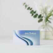 blauer eleganter Visitenkarteentwurf Visitenkarte (Stehend Vorderseite)