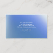 blauer eleganter Visitenkarteentwurf Visitenkarte (Rückseite)