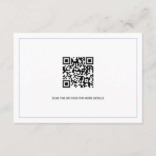 Blauer, eleganter Wappen Begleitkarte (Rückseite)